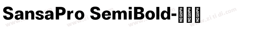 SansaPro SemiBold字体转换